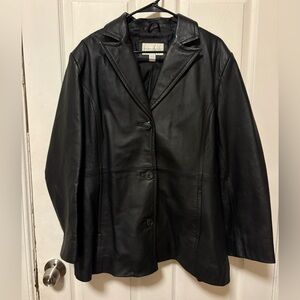 Worthington Classic Black Leather Jacket